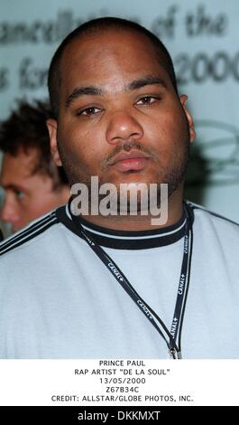 13. Mai 2000 - Prinz PAUL. RAP-KÜNSTLER '' DE LA SOUL''.13/05/2000.Z67B34C. CREDIT: (Kredit-Bild: © Globe Photos/ZUMAPRESS.com) Stockfoto