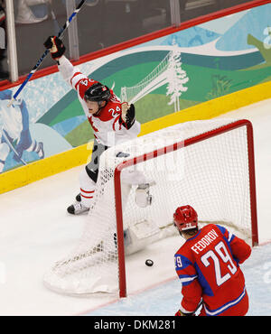 25. Februar 2010 - Vancouver, British Columbia, Kanada - Eishockey: Kanada schlagen Russland 7-3. Winterspiele in Vancouver 2010. (Kredit-Bild: © PhotoXpress/ZUMA Press) Stockfoto