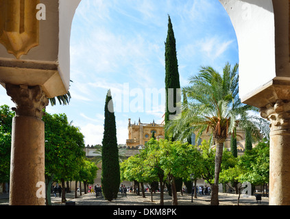 Große Terrasse von der Moschee-Kathedrale von Córdoba Stockfoto