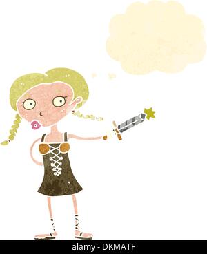 Retro-Cartoon mit Textur. Isolated on White. Stock Vektor