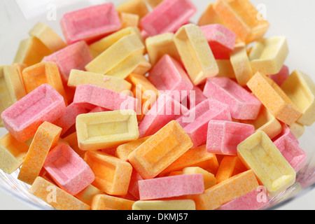 PEZ Frucht Bonbon - sortierte Geschmacksrichtungen Stockfoto