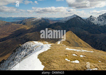 Die South Ridge Marsco in Red Cuillin Hills, Isle Of Skye. Hochlandregion, Schottland, UK. Stockfoto