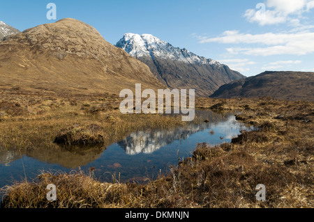 Bla Bheinn (Blaven) aus der Dubha Lochans in Glen Sligachan, Isle Of Skye Highland Region, Schottland, Großbritannien. Stockfoto