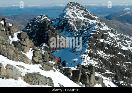 Der Hauptkamm der Cuillin Berge von Bruach Na Frith, Blick in Richtung Sgurr Nan Gillean, Isle Of Skye, Schottland, UK. Stockfoto