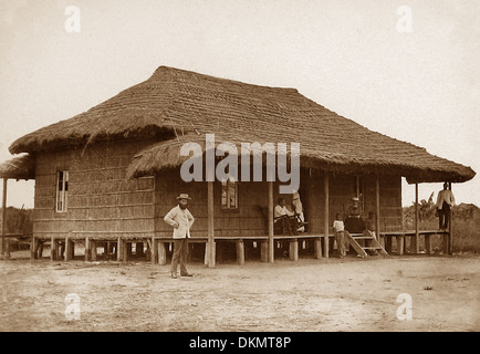 Afrika Vincent Mission Station Zambesi River vor 1900 Stockfoto