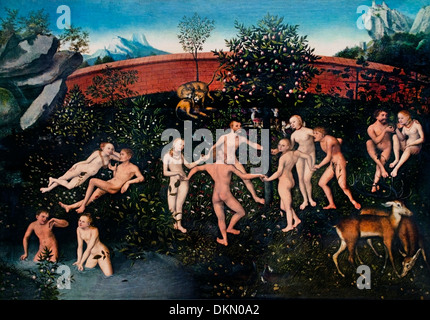 Das goldene Zeitalter 1530 Lucas Cranach der ältere (1472-1553. Deutscher Maler Deutschland Stockfoto