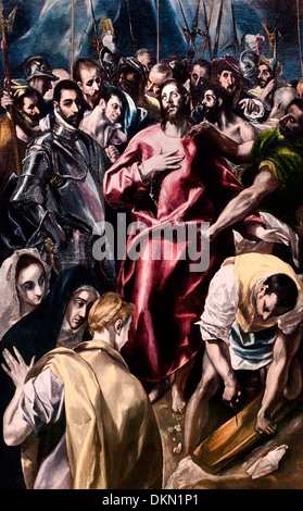 DAS Entkleiden der Christus (CA. 1606/08) EL GRECO (DOMÉNIKOS THEOTOKÓPOULOS) (1541-1614) Spanien Spanisch Stockfoto