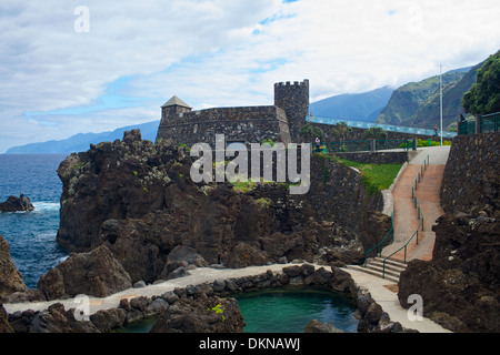Festung von San Juan Batista, Porto Moniz, seit da Madeira Stockfoto