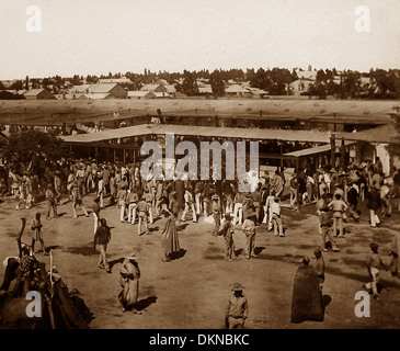 Südafrika Kimberley De Beers Diamond Mine zusammengesetzte vor 1900 Stockfoto