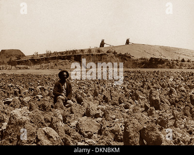 Südafrika Kimberley De Beers Diamond Mine Hinterlegung Böden vor 1900 Stockfoto