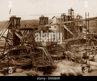 Südafrika KimberleyDe Beers Diamond Mine Wasch-Anlage vor 1900 Stockfoto