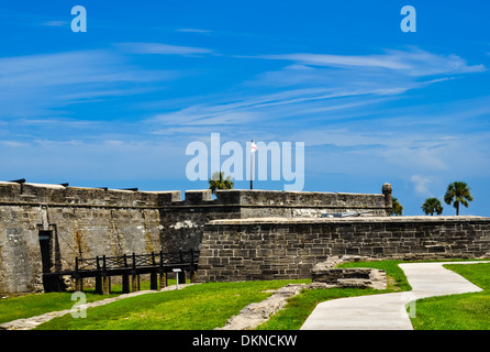 Details des Castillo San Marco in Saint Augustine in Florida Stockfoto
