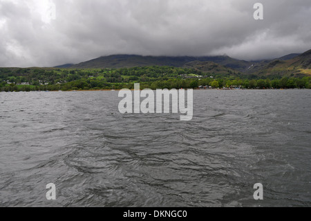 See Coniston in Lake District, Cumbria, England wo Donal Campbell viele Wasser-Geschwindigkeitsrekorde brach Stockfoto