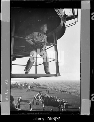 Captain Edward J. Steichen, USNR, a.d., fotografische Expertin Inselbahnsteig, Studien seiner Umgebung für einen... 520681 Stockfoto