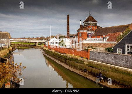 Harveys Brauerei und den Fluss Ouse, Lewes, Sussex, England Stockfoto