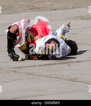 Schere Tänzer danzantes de Tijeras. immaterielle Kulturerbe der Unesco. Peru. Stockfoto