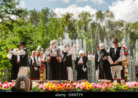 Moldauer Limba Noastra (Sprache Nationalfeiertag, 31. August) in Chisinau, der Hauptstadt der Republik Moldau zu feiern. Stockfoto