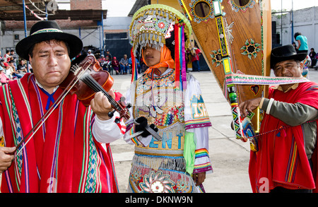 Schere Tänzer danzantes de Tijeras. immaterielle Kulturerbe der Unesco. Peru. Stockfoto