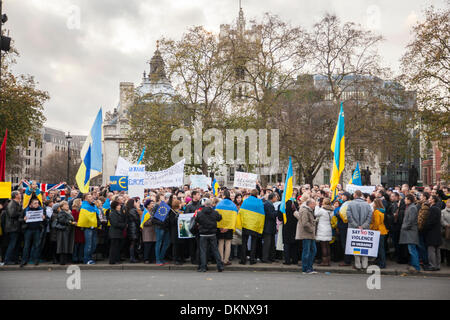 London, UK. 8. Dezember 2013. Ukranian Protest am Parliament Square, London, Vereinigtes Königreich Credit: Galit Seligmann/Alamy Live-Nachrichten Stockfoto