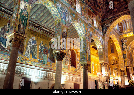 Mosaik der Cappella Palatina (12. Jahrhundert), Palermo, Sizilien, Italien Stockfoto