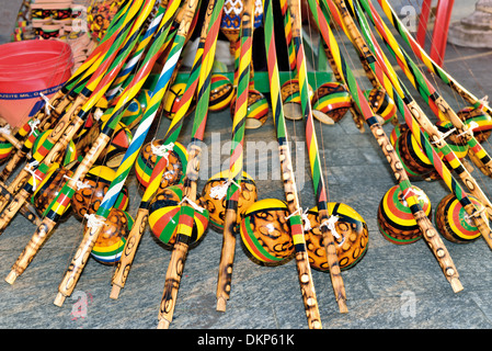 Brasilien, Bahia: "Berimbau" Instrumente dienen dazu, den Rhythmus für den "Capoeiro" Kampf-Tanz Stockfoto