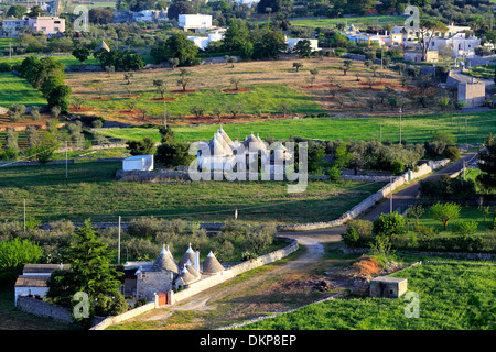 Landschaft, Locorotondo, Apulien, Italien Stockfoto