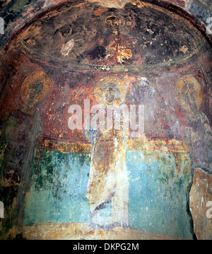 Wandmalerei, Katakomben von San Gennaro, Neapel, Kampanien, Italien Stockfoto