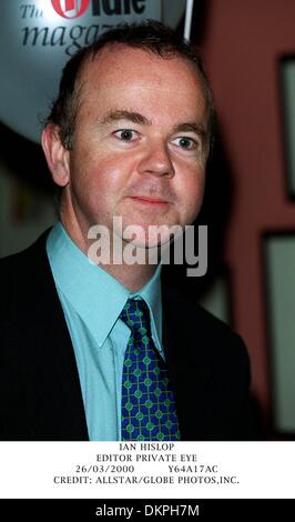 26. März 2000 - IAN HISLOP. EDITOR-PRIVATE EYE.26/03/2000.Y64A17AC. CREDIT: (Kredit-Bild: © Globe Photos/ZUMAPRESS.com) Stockfoto