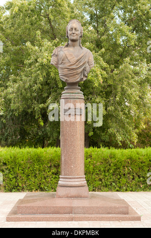 Skulptur der russischen Kaiserin Catherine II in Tiraspol, Hauptstadt von Transnistrien. Stockfoto