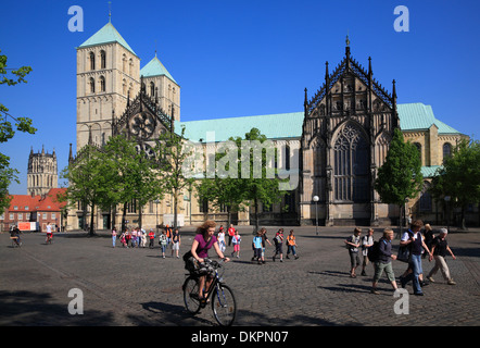 Münster Cathedral, Münsterland, Nordrhein Westfalen, Deutschland Stockfoto