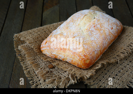 frische italienische Ciabatta, Brot closeup Stockfoto