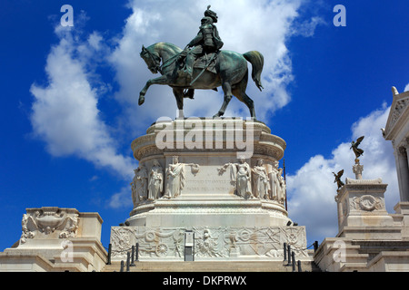 Reiterstandbild von Victor Emmanuel II, Altare della Patria, Piazza Venezia, Rom, Italien Stockfoto