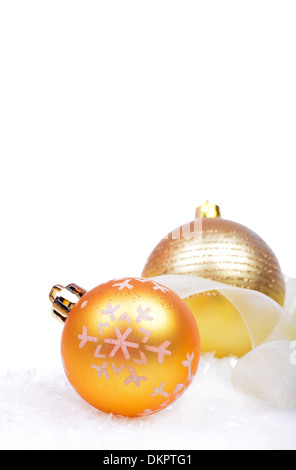 Weihnachten Hintergrund mit Kugeln Stockfoto