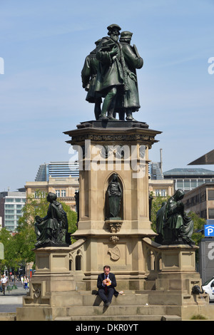 Gutenberg-Denkmal, Rossmarkt, Frankfurt am Main, Hessen, Deutschland Stockfoto