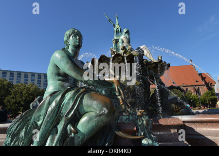 Neptunbrunnen, Spandauer Straße, Mitte, Berlin, Deutschland Stockfoto