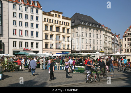 Leipzig Sachsen Markt Marktplatz Marktplatz Stockfoto