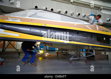 Rivarama Superyacht im Bau an der Riva-Fabrik in Sarnico, Italien. Stockfoto