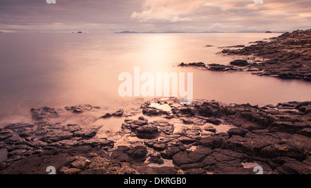 Felsküste bei Duntulm, Isle Of Skye, Schottland, Europe Stockfoto