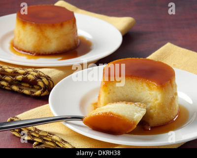 Kubanische Kokos Pudding dessert Stockfoto