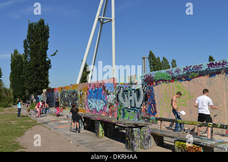 Graffiti, Mauerpark, Prenzlauer Berg, Berlin, Deutschland Stockfoto