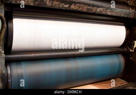 Offsetdruck - Detail in der Druckindustrie drucken Stockfoto