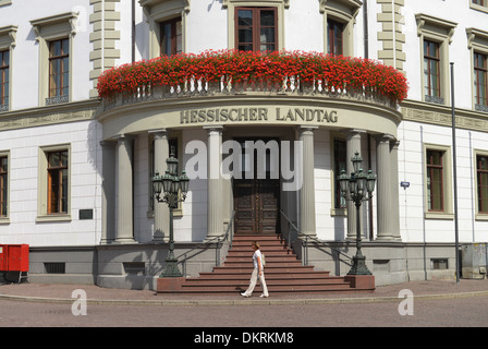 Hessischer Landtag, Schlossplatz, Wiesbaden, Hessen, Deutschland Stockfoto