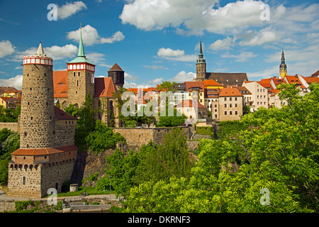 alten Bautzen-Budysin Deutschland Domkuppel Europa Lausitz Michael Kirche Oberlausitz Oberlausitz Panorama Petri City hall Stockfoto