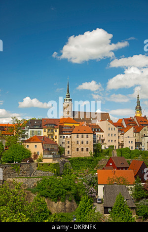 Bautzen-Budysin Deutschland Domkuppel Europa Lausitz Oberlausitz Oberlausitz Panorama Petri Rathausturm Sachsen Stockfoto