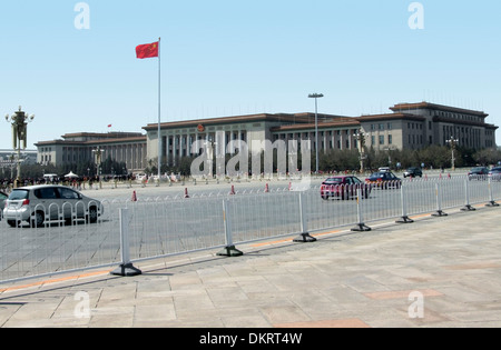 die große Halle des Volkes am Platz des himmlischen Friedens in Peking (China) Stockfoto