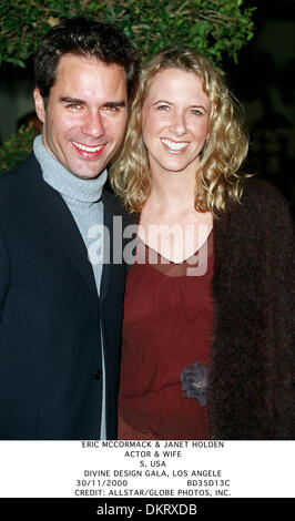 30. November 2000 - göttliche DESIGN GALA, LOS ANGELE - ERIC MCCORMACK & JANET HOLDEN. SCHAUSPIELER & FRAU. S, USA. GÖTTLICHEN PLAN GALA, LOS ANGELE.30/11/2000.BD35D13C. CREDIT: (Kredit-Bild: © Globe Photos/ZUMAPRESS.com) Stockfoto