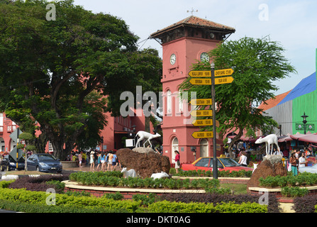 Uhrenturm, Melaka, Malaysia Stockfoto