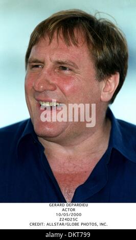 10. Mai 2000 - Gérard DEPARDIEU. ACTOR.10/05/2000.Z24D25C. CREDIT: (Kredit-Bild: © Globe Photos/ZUMAPRESS.com) Stockfoto