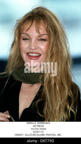 10. Mai 2000 - ARIELLE DOMBASLE. ACTRESS.10/05/2000.Z23F17C. CREDIT: (Kredit-Bild: © Globe Photos/ZUMAPRESS.com) Stockfoto