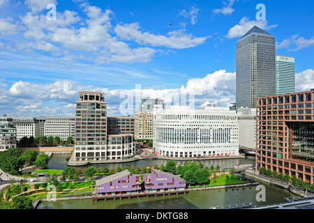 Blick auf Canary Wharf, London, Großbritannien Stockfoto